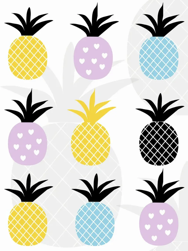 L'amore per l'ananas tela con Cornice a cassetta da Amanda Studio