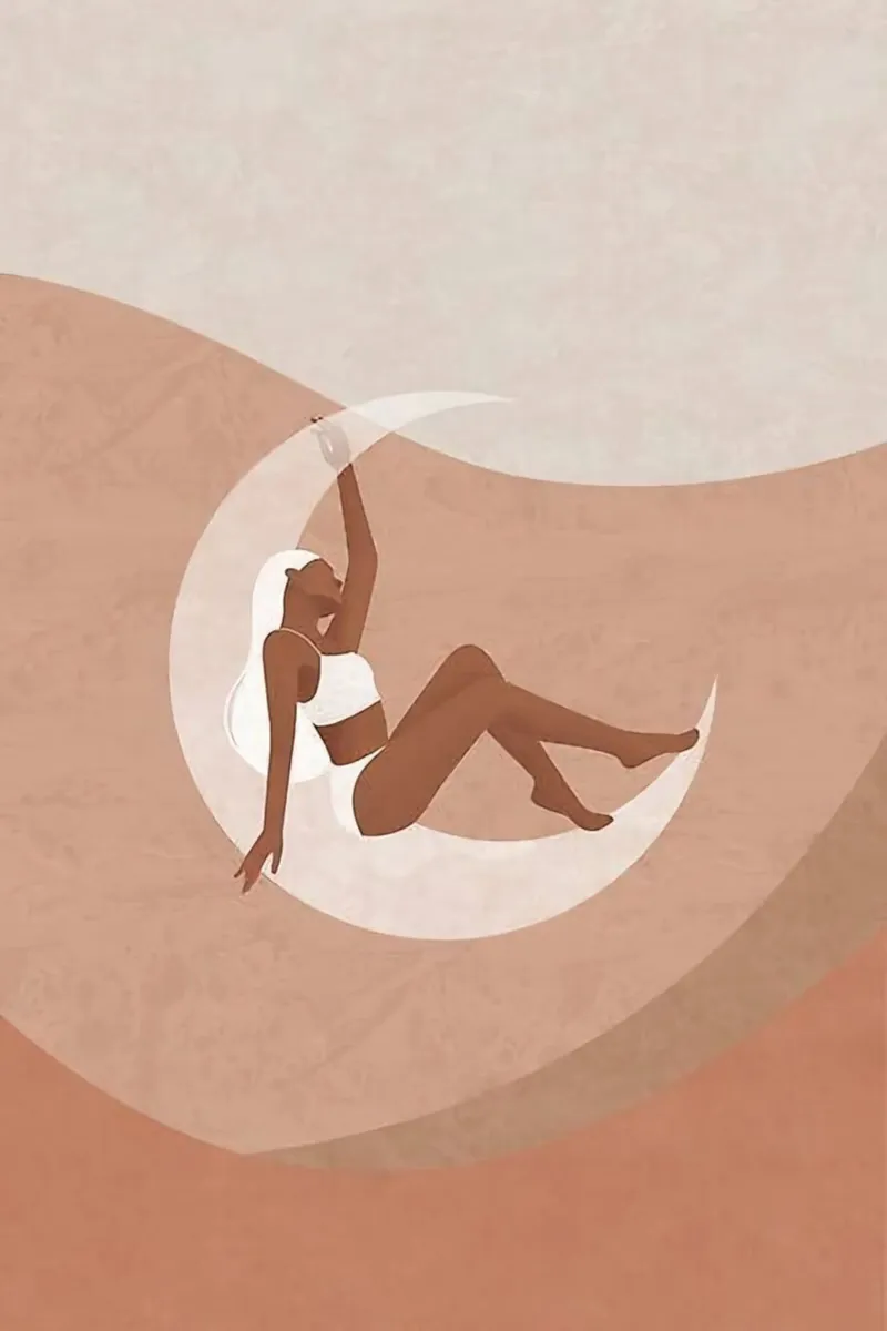 girl on the moon tela con Cornice a cassetta da firmana