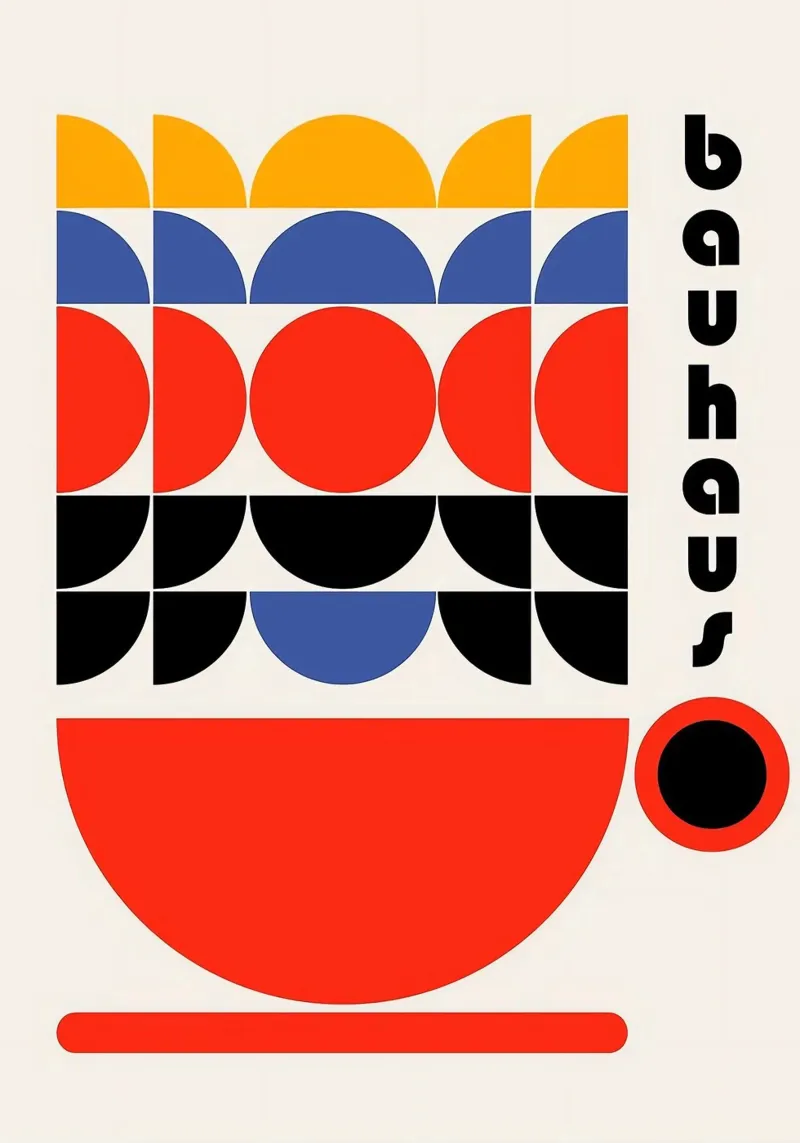 Bauhaus Modernisme canvas met Baklijst van Narciso