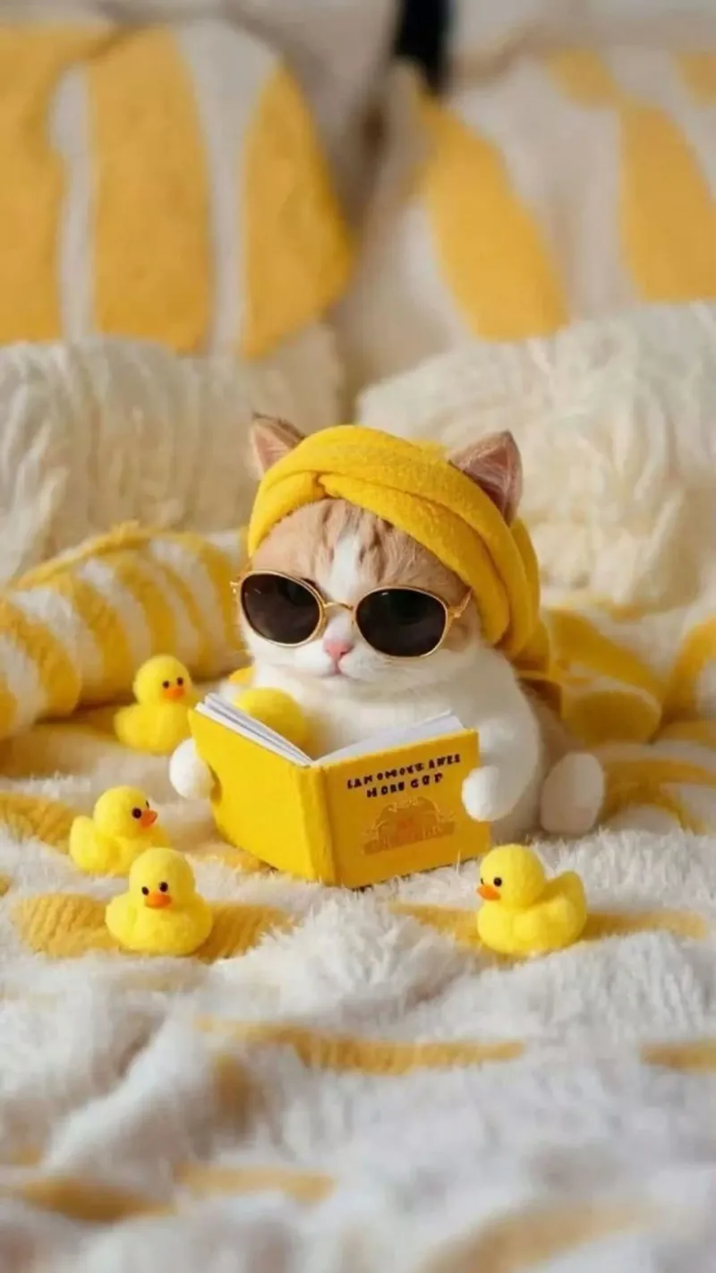 cat chill in bed poster da chaodays