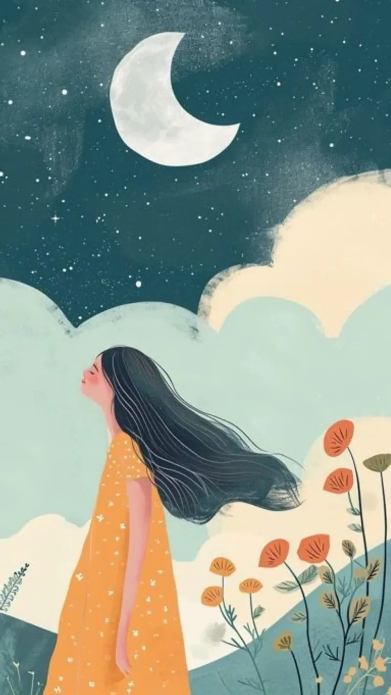 girl in moonlight poster da throme