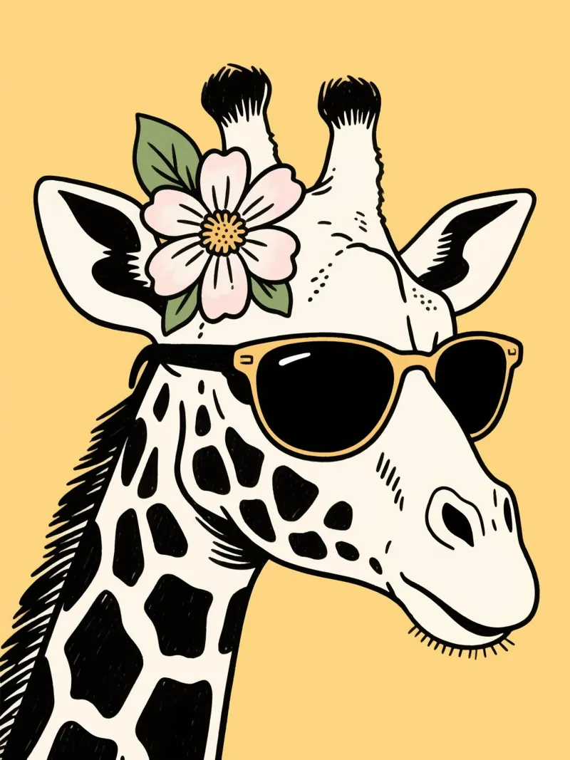 Funny Giraffe poster da knowledge