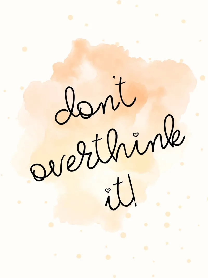 Don't overthink it canvas with Floater frame by PinkCandyWalls