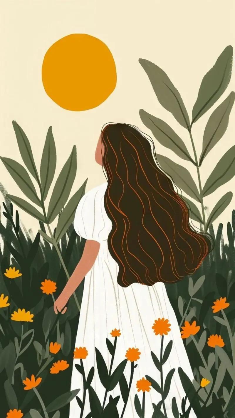girl playing in the forest poster da comura