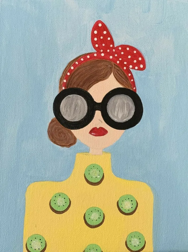 cool girl with lemon shirt poster da Josum