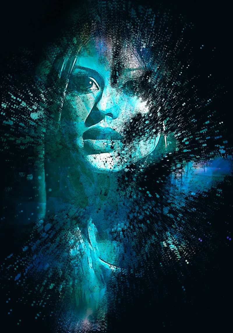 1001 dispersion art Chris Aguil canvas with Floater frame by aank1001