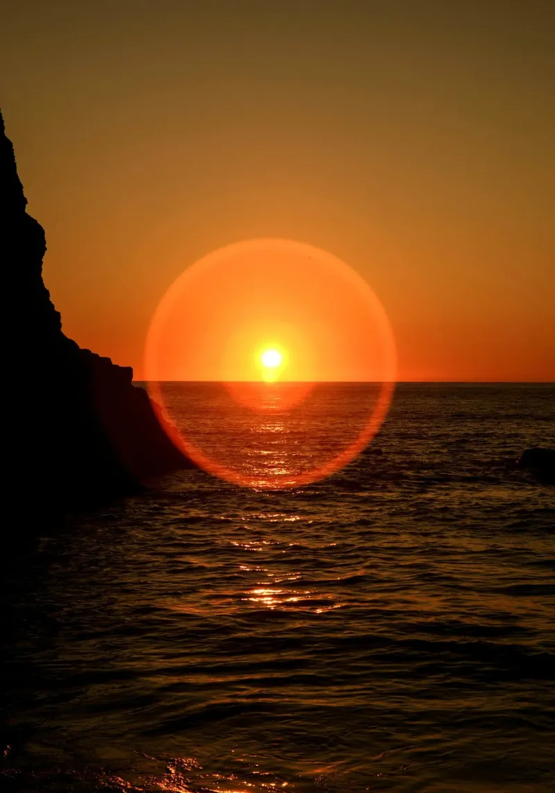 Golden sunset on the sea poster da mip of map