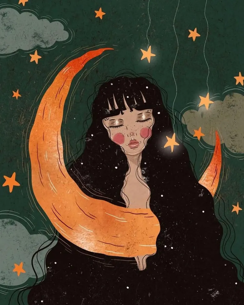 girl moon through poster da jasnet