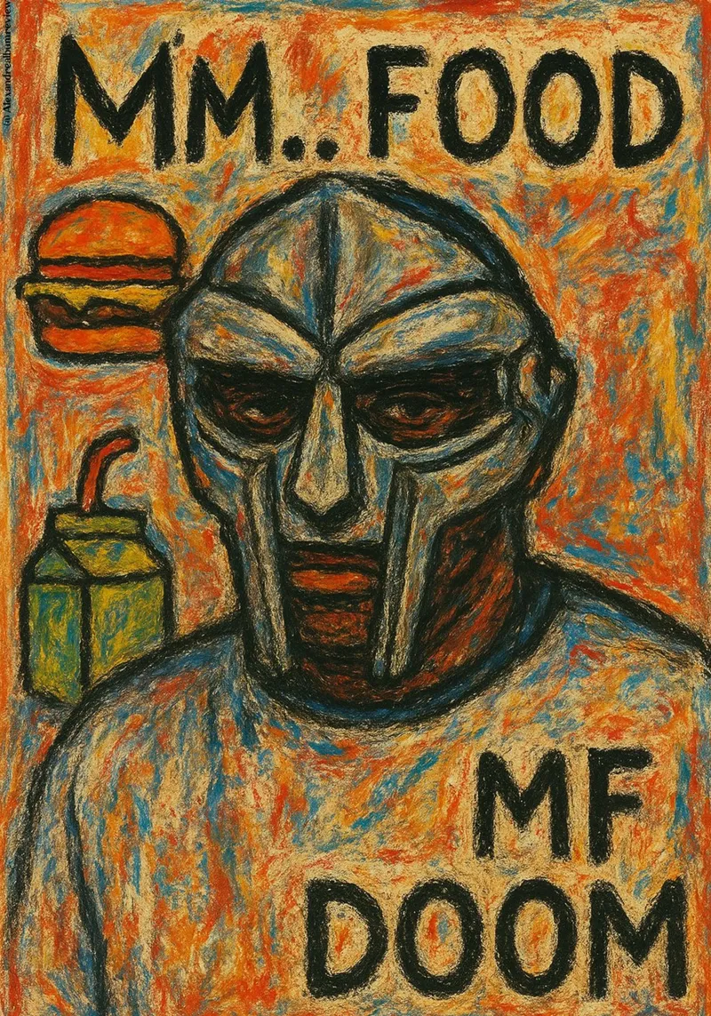 Poster MM.. FOOD - MF DOOM poster con telaio in plastica da alexandrealbumreview