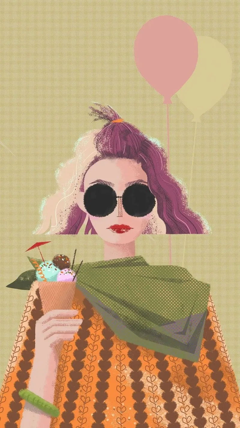 girl with fruit balloon poster da jasnet