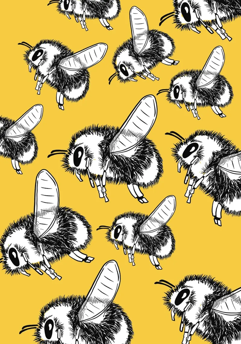 So many retro bees alluminio dibond da BAINAI