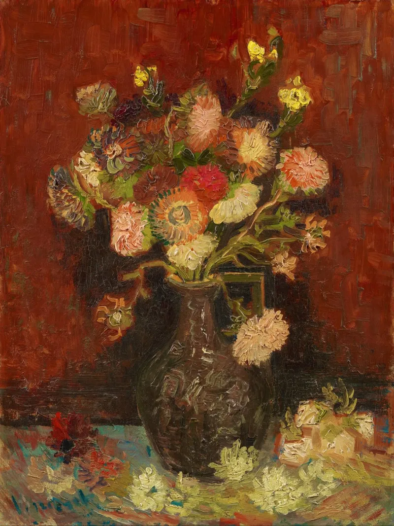 Vaso con astri e gladioli cinesi - Vincent van Gogh poster da Van Gogh Prints