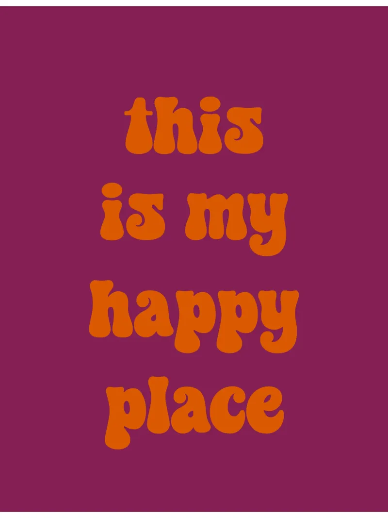 This is my happy place poster con telaio in alluminio da PinkCandyWalls