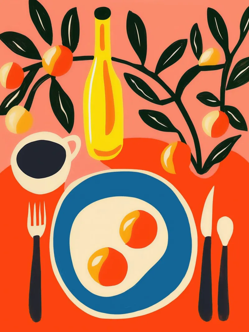 Colazione sostanziosa con Matisse | Un occhio di riguardo per la cucina poster con telaio in alluminio da Autofocus