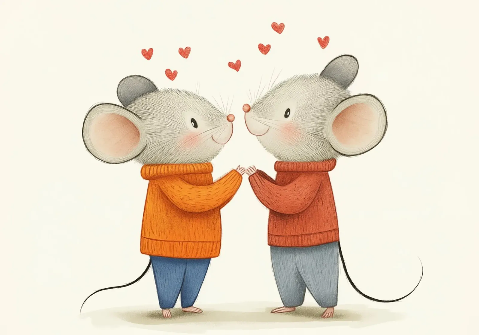 Carino topi coppia amore illustrazione poster poster da vintagepod