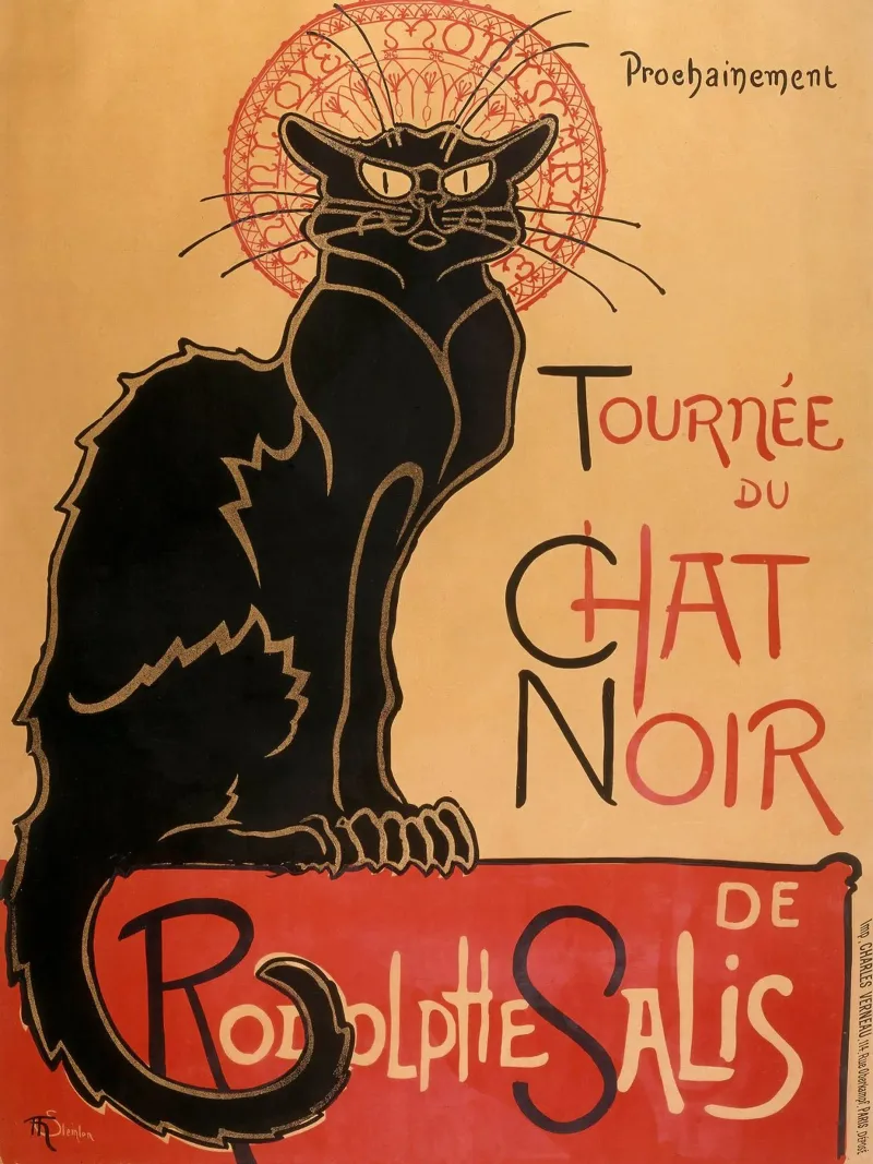 Tournee du Chat Noir 1896 tela con Cornice a cassetta da apoloprints
