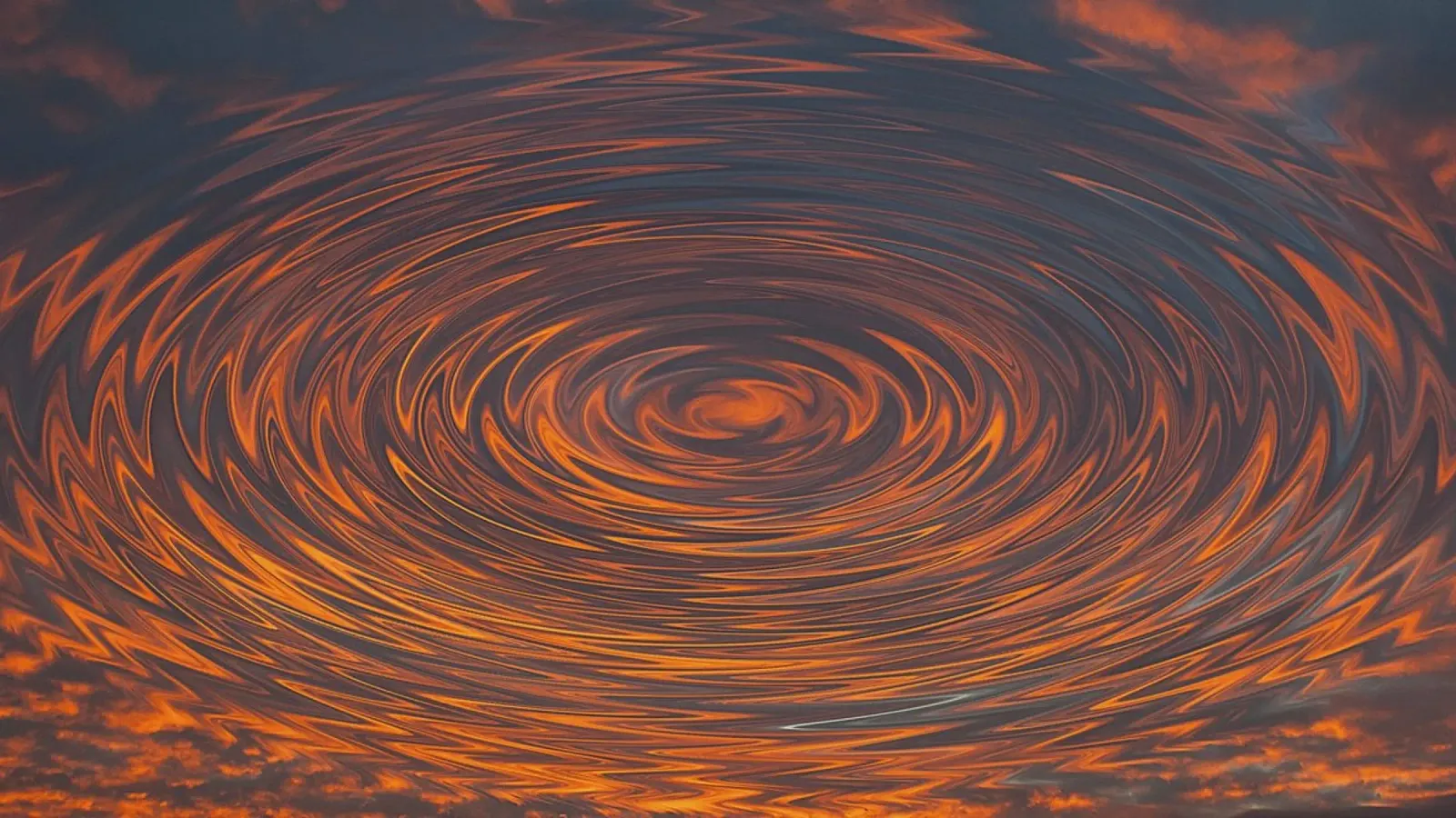 Abstract Circular Sunrise – Zig-Zag Patterns in Dynamic Hues poster by jay