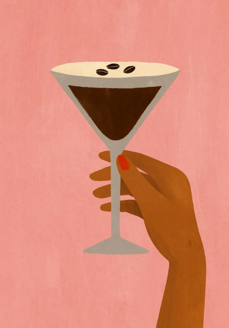 Martini Espresso Vibes tela con Cornice a cassetta da PurePeachStudio