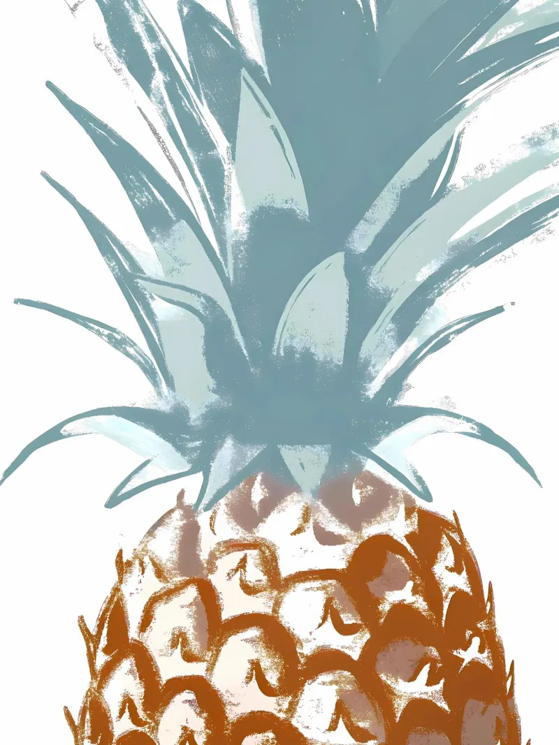 Ananas canvas met Baklijst van PREKETEWE