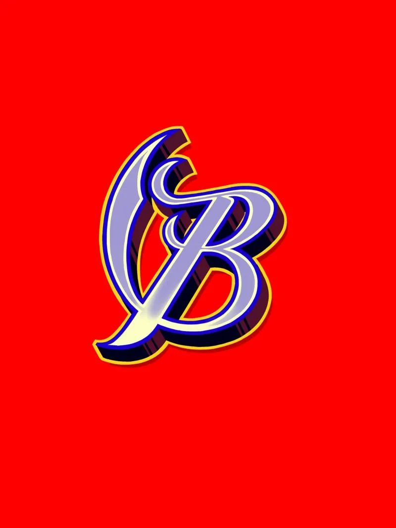 Lettera B tela con Cornice a cassetta da Glettering