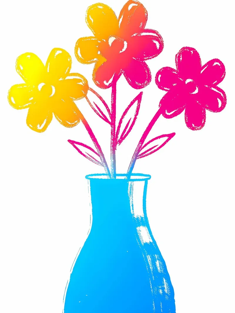 Vaso di fiori colorati poster da PREKETEWE