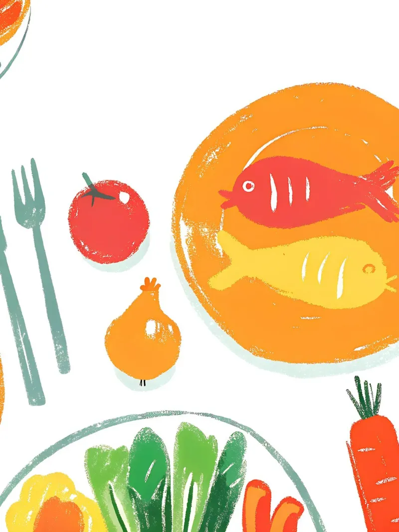 Cibo sano e nutriente tela con Cornice a cassetta da PREKETEWE