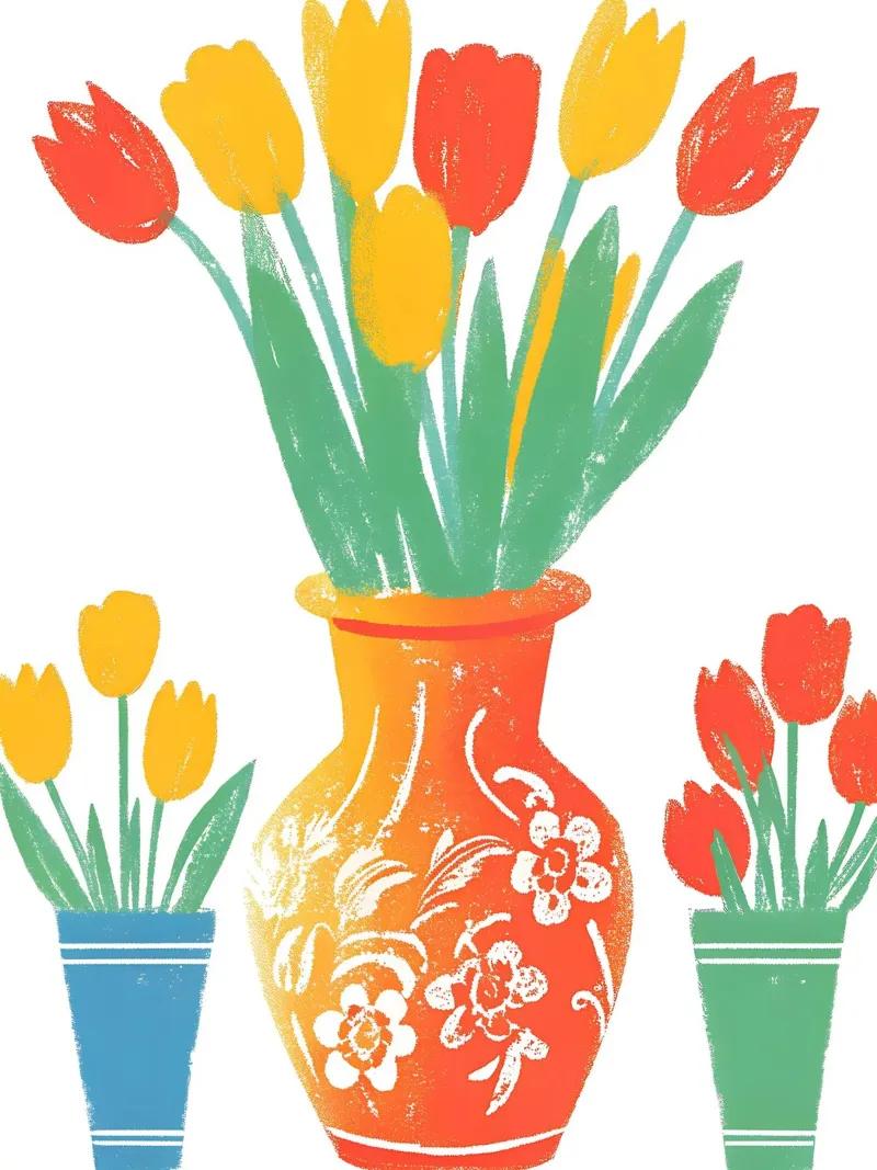 Tre vasi di fiori poster con telaio in alluminio da PREKETEWE