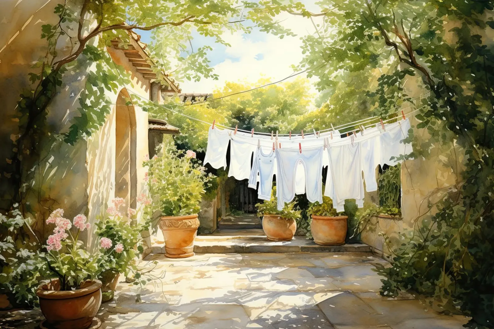 Laundry tela con Cornice a cassetta da Artsy Bessy