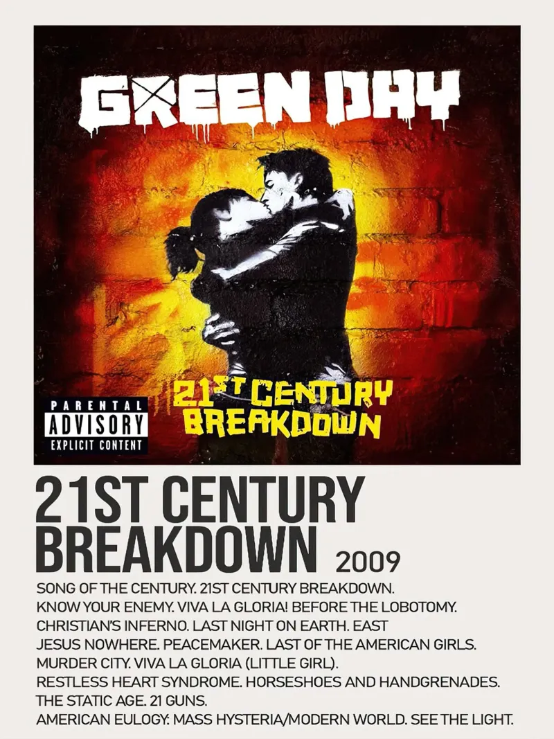 Green Day 21st Century Breakdown canvas with Floater frame by Roronoa7
