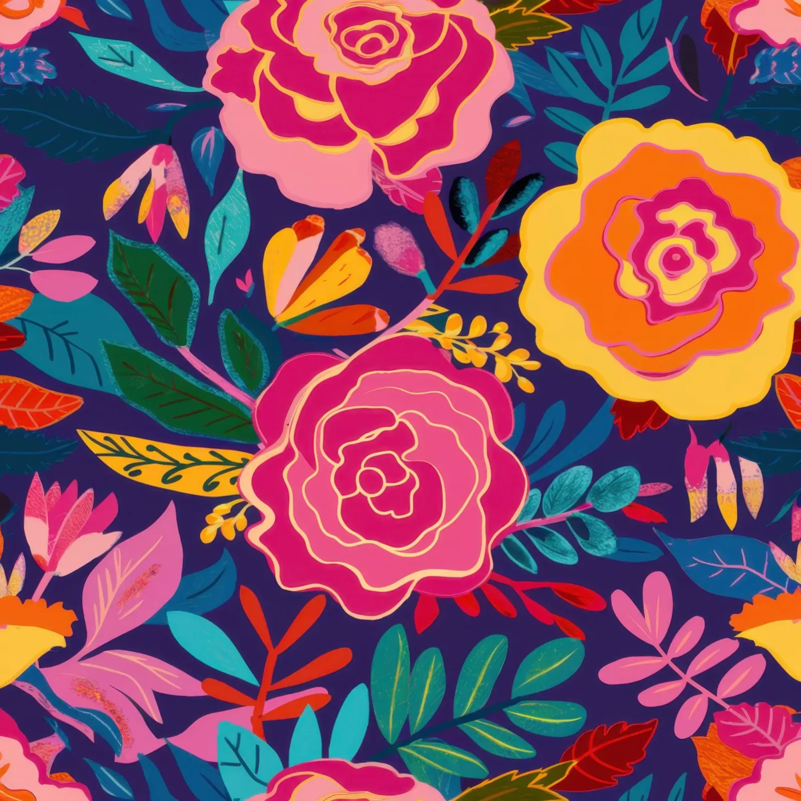 Arazzo Painterly Bloom poster con telaio in alluminio da Echo Saber