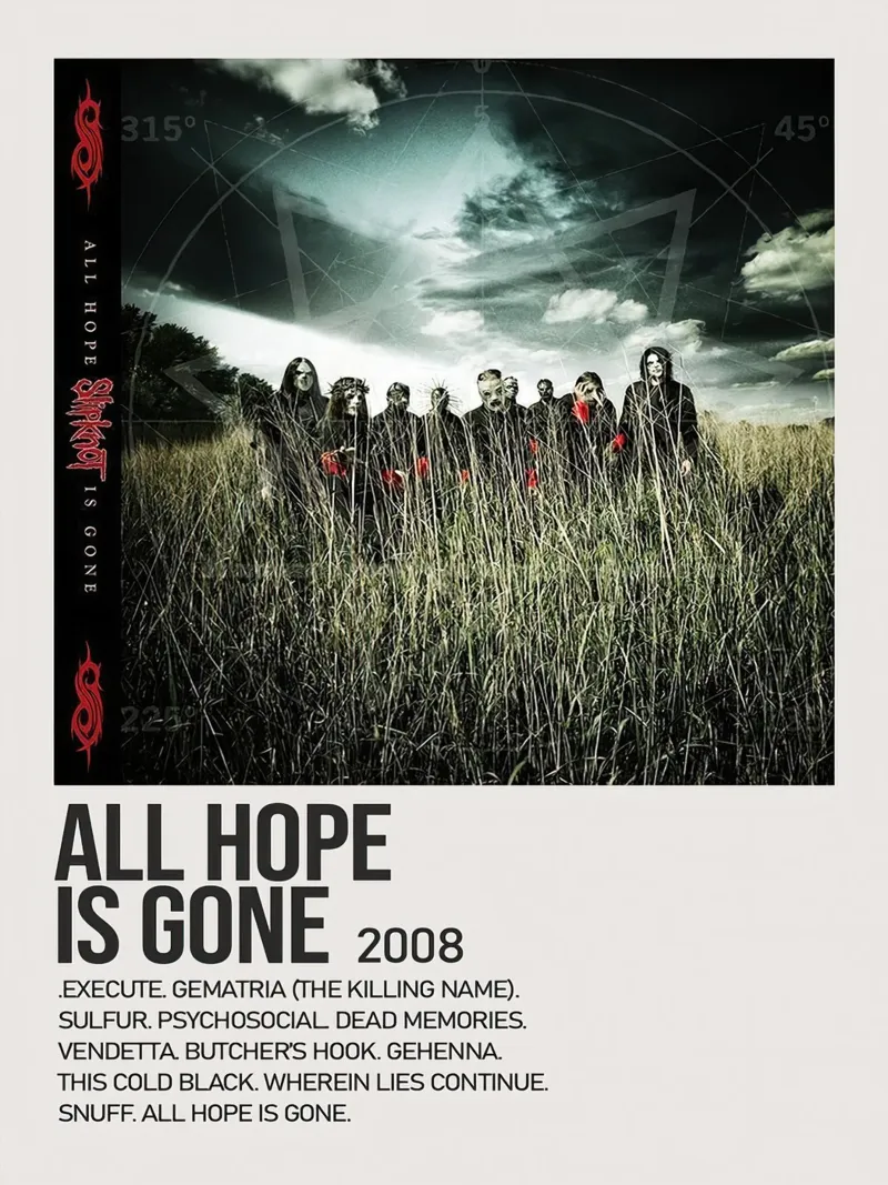 slipknot All Hope Is Gone canvas with Floater frame by Roronoa7