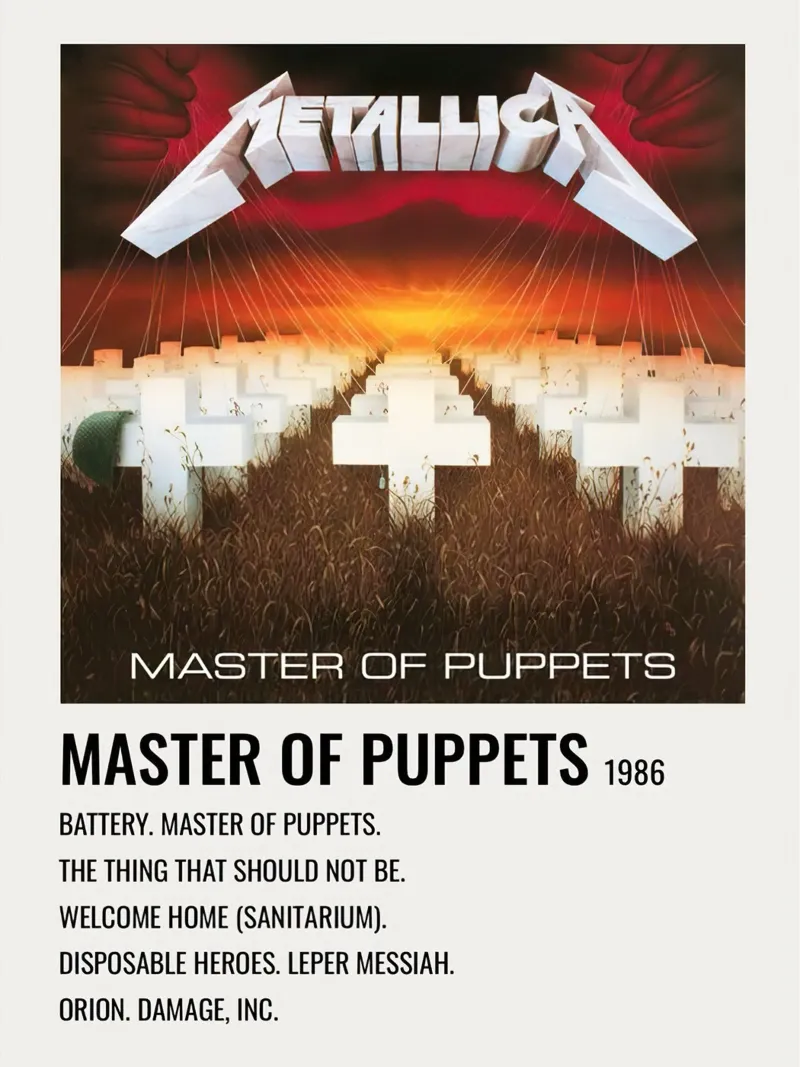 Metallica Master Of Puppets tela con Cornice a cassetta da Roronoa7