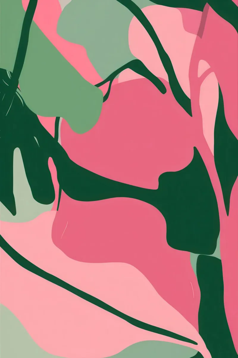Fiore rosa minimalista poster da Wish Studio