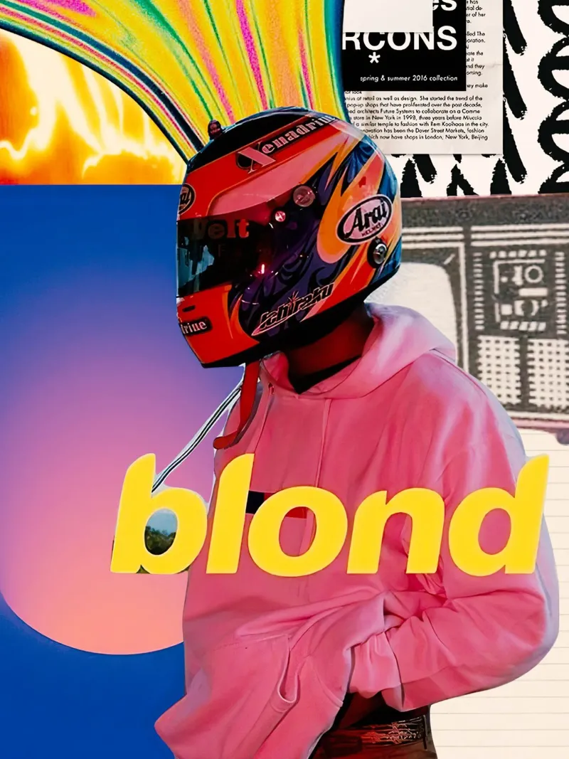 Frank Ocean Blond poster con telaio in alluminio da Musadad Shop