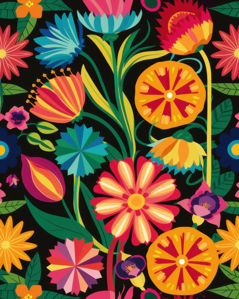 Fiesta Flora messicana poster da Moon Revolver