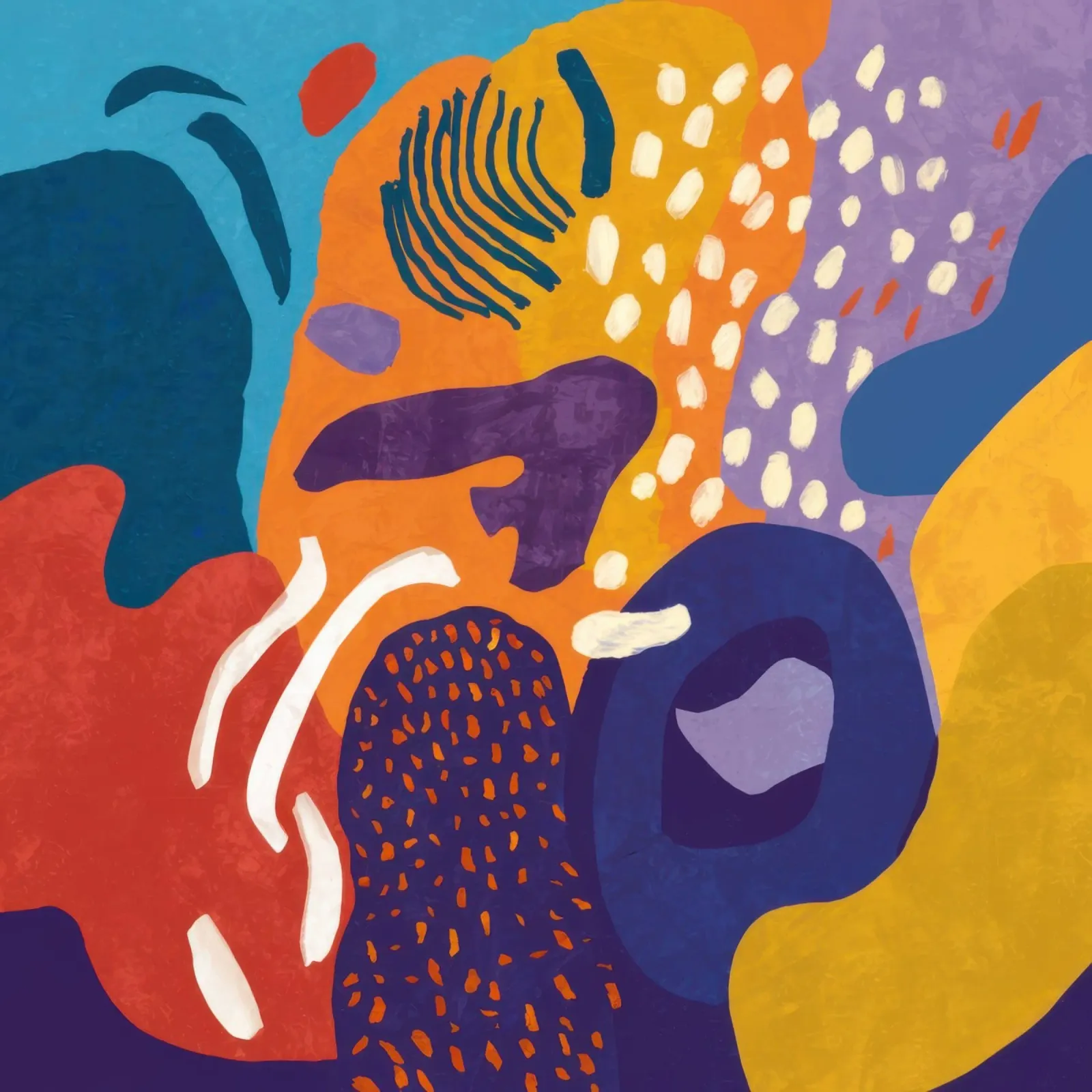 Speels abstract universum poster van Moon Revolver