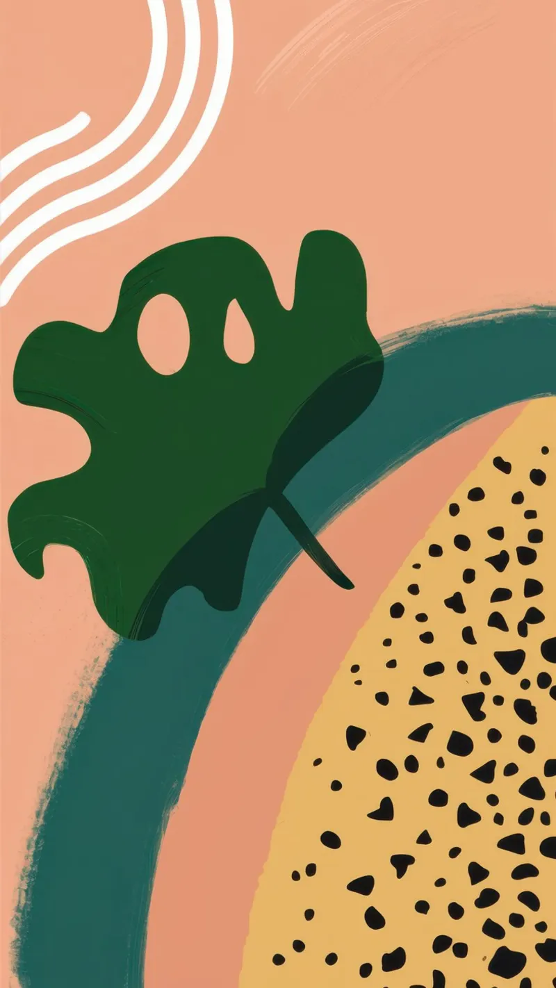 Minimalistisch Aardeblad canvas met Baklijst van Moon Revolver