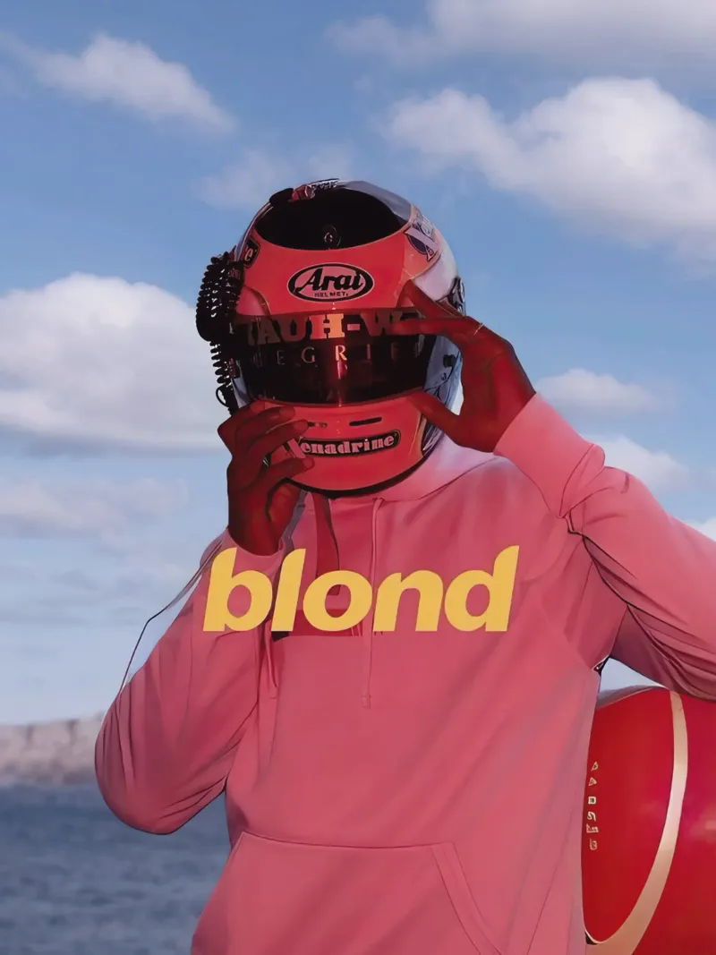 Frank Ocean Blond poster con telaio in legno da Musadad Shop