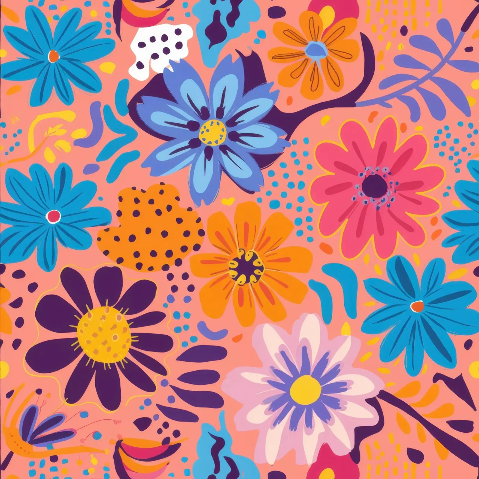 Campo di fiori allegro poster con telaio in legno da Heaven Craft