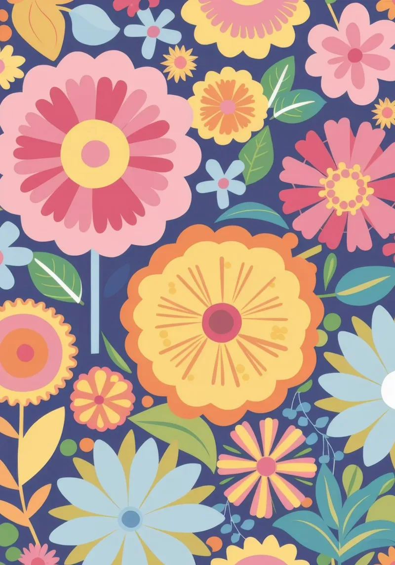 Retro-Ananasblüte Leinwand mit Schattenfugenrahmen von Wish Studio