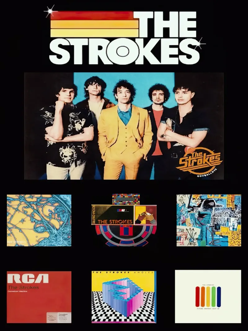 The Strokes canvas with Floater frame by Musadad Shop