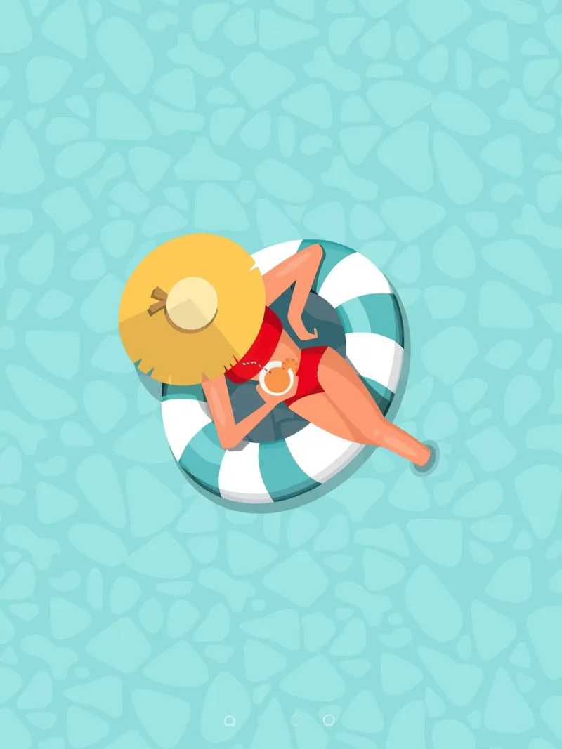 woman relaxing in the swimming pool tela con Cornice a cassetta da Dumery Art