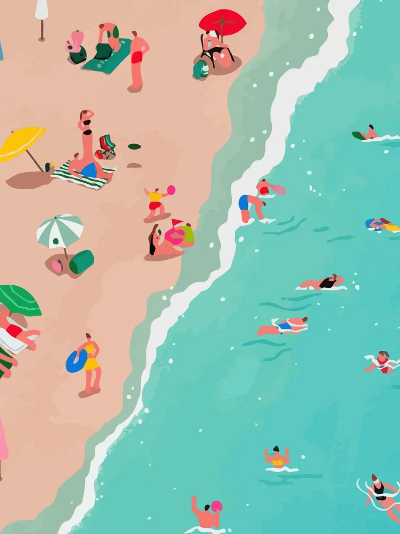 beach view from above poster de Dumery Art