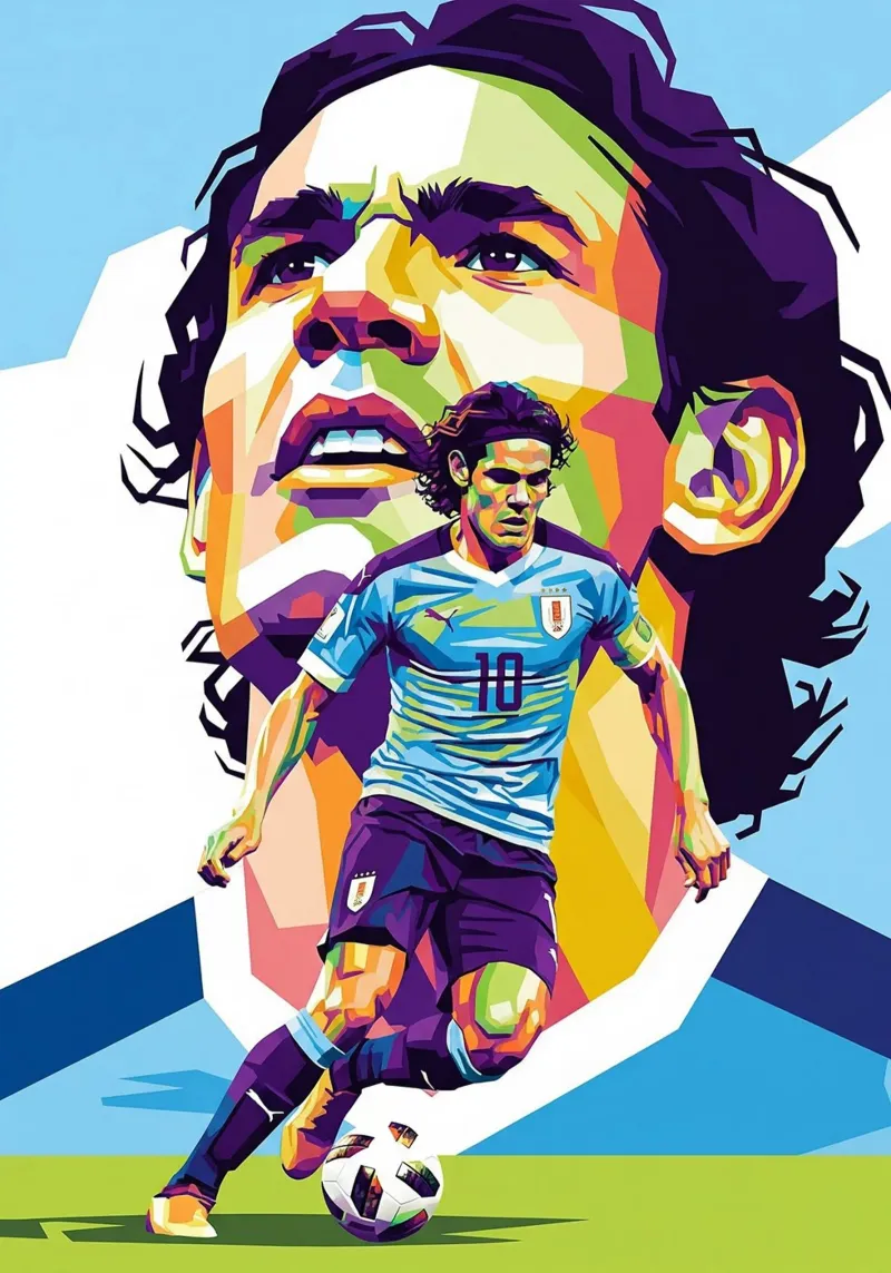 Cavani ritratto pop art #1 tela con Cornice a cassetta da Hantamrata