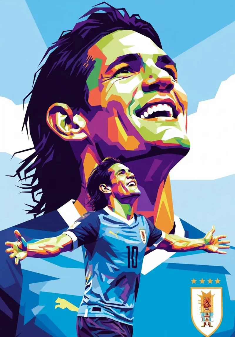 Cavani ritratto pop art #3 tela con Cornice a cassetta da Hantamrata