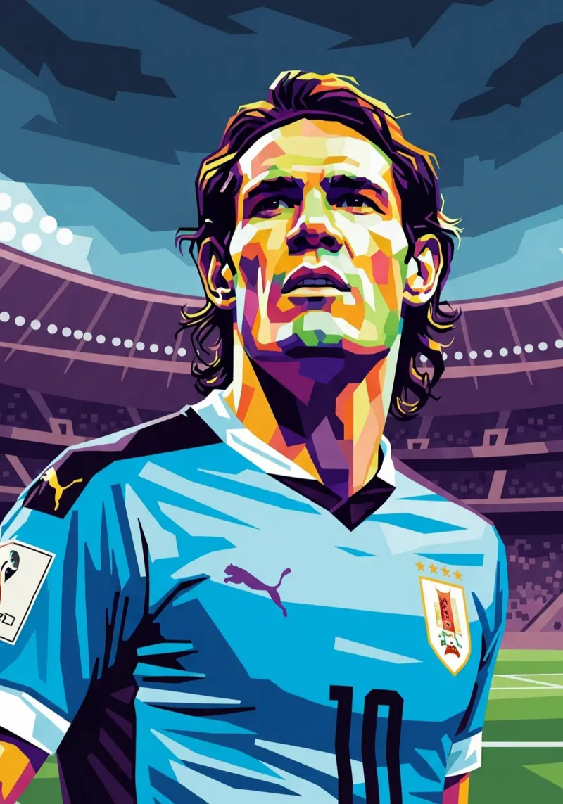 Cavani ritratto pop art #4 tela con Cornice a cassetta da Hantamrata
