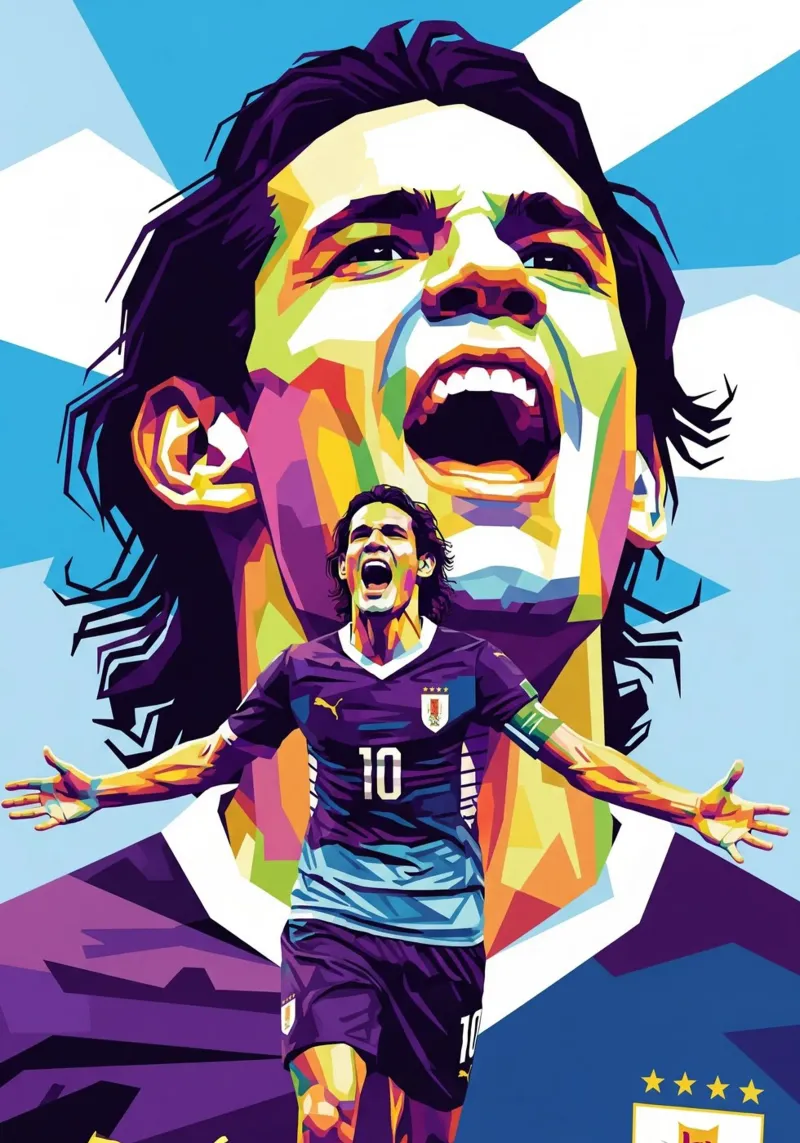 Cavani ritratto pop art #5 tela con Cornice a cassetta da Hantamrata