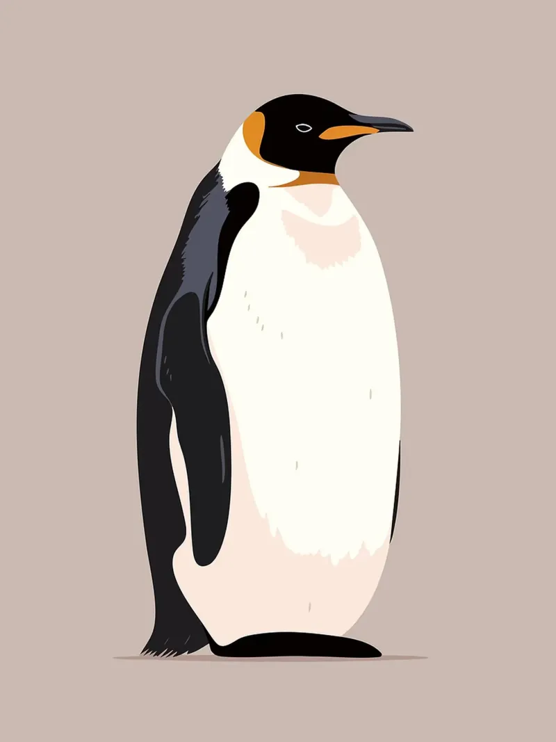Literally a Penguin Minimalist Art canvas with Floater frame by Maria Maier