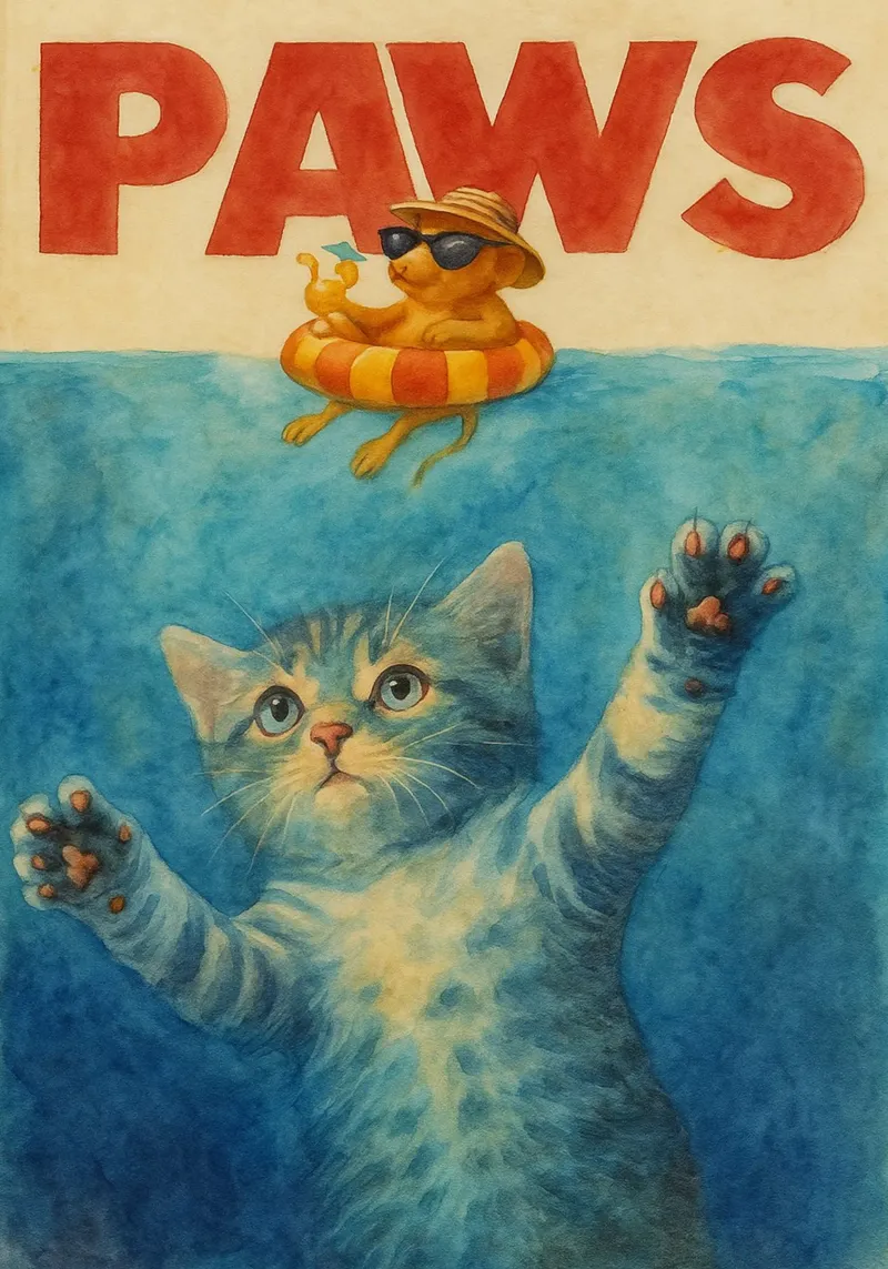 meme divertente sulle zampe del gatto e del topo poster da tanabaroo