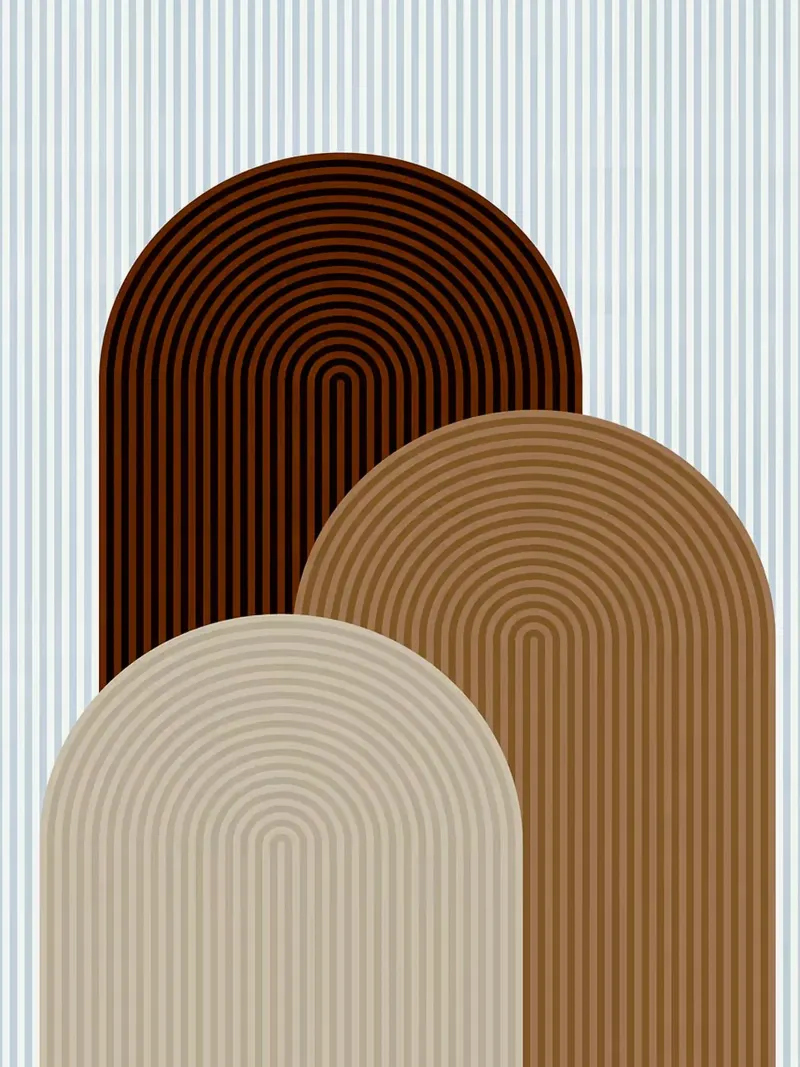 Line geometry canvas with Floater frame by Lisa Becker